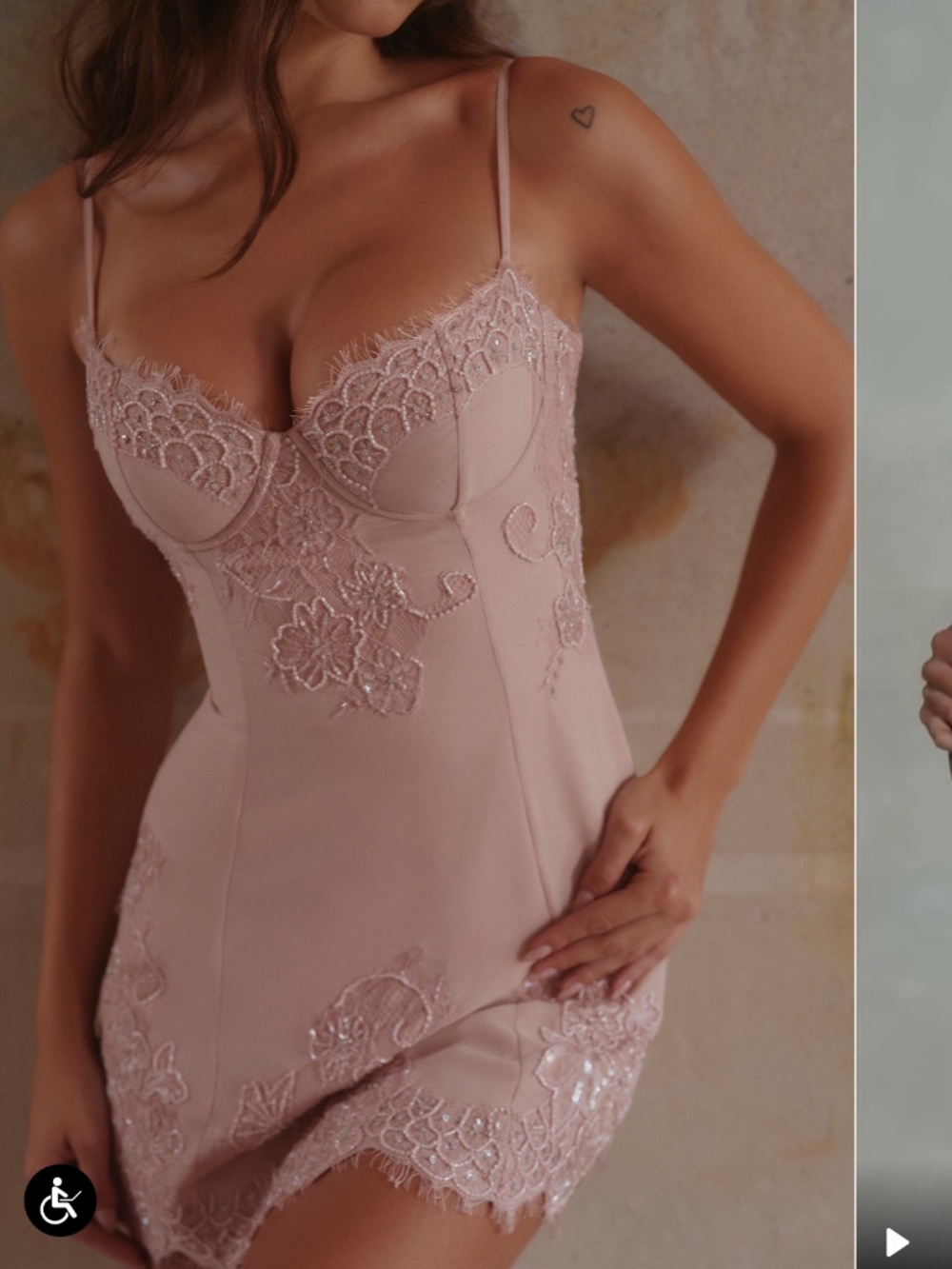 Custom Hand Beaded Embellished Mini Dress - Limited Edition - Picture 3 of 9
